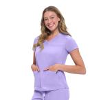 Natural Uniforms Womens 11 Pocket Cool Stretch Cargo Scrub Set (Lavender, Medium)