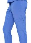 Natural Uniforms Womens 11 Pocket Cool Stretch Cargo Scrub Set (Ceil Blue, Medium)