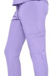 Natural Uniforms Womens 11 Pocket Cool Stretch Cargo Scrub Set (Lavender, Medium)