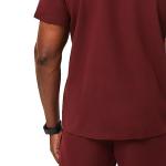 FIGS Leon Three-Pocket Scrub Top for Men - Burgundy, M