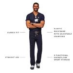 FIGS Cairo Cargo Scrub Pants for Men – Navy Blue, S