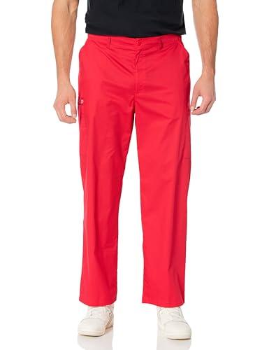 WonderWink Men's Men's Cargo Pant, red, X-Large
