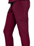 Natural Uniforms Womens 11 Pocket Cool Stretch Cargo Scrub Set (Burgundy, X-Large)