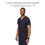 FIGS Chisec Three-Pocket Scrub Top for Men – Navy Blue, 2XL
