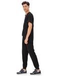 COZYFIT Scrubs for Men - 4 Pockets V-Neck Scrub Top and 7 Pockets Jogger Pants Mens Scrubs Set, Black, L