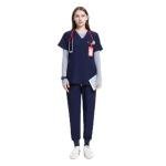 uniformsworld Scrubs for Women Set - Stretch Scrub Top & Pants with 8 Pockets, Yoga Waistband, Anti Wrinkle, Slim Fit