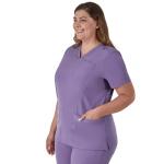 Hanes Women's Scrubs Healthcare Top, Moisture-Wicking Stretch Scrub Shirts, Ribbed Back Panel