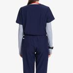 uniformsworld Scrubs for Women Set - Stretch Scrub Top & Pants with 8 Pockets, Yoga Waistband, Anti Wrinkle, Slim Fit