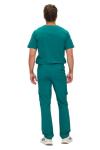 Natural Uniforms Mens Stretch Multi-Pocket Cargo Scrub Set (True Hunter Green, Large)