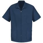 Red Kap mens Zip-front Smock Medical Scrubs Jacket, Navy, 3X-Large US
