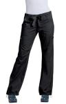 Koi Women's Lindsey Ultra Comfortable Cargo Style Scrub Pants (Petite Sizes), Black, Large/Petite