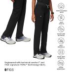 FIGS Kade Cargo Scrub Pants for Women - Black, M-Petite