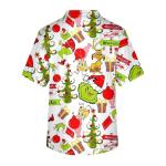 Christmas Scrub Tops Men Christmas Print V Neck Short Sleeve Scrubs for Men Nurse Uniform with Pockets #06-Greens L