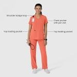 Wink Nova Women's Flex-n-Reach V-Neck Scrub Top - Sugar Coral, S