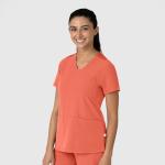 Wink Nova Women's Flex-n-Reach V-Neck Scrub Top - Sugar Coral, S
