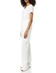 Amazon Essentials Women's Classic Fit V-Neck Short Sleeve Scrub Top (Available in Plus Size), White, Large