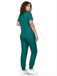 Eadflie Scrubs for Women Medical Scrubs Set - V-Neck Top & Jogger Pants with 5 Pockets, Soft Stretch Woven fabric,Side splits - (Forest Green/S)