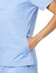 Amazon Essentials Women's Classic Fit V-Neck Short Sleeve Scrub Top (Available in Plus Size), Cornflower Blue, 4X