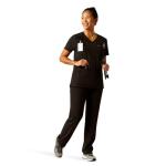 ARIAT Women’s Clara 6 Pocket Scrub Top Black