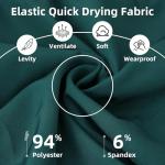 KARAZZO Women's Medical Scrub Sets Stretch V-Neck Scrub Top & Jogger Pant with 8 Pockets Nursing Uniform Scrubs Suit (Dark Green, Large)