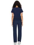 COZYFIT Scrubs for Women Set Medical Uniform - V-Neck Top & Straight Leg Pants with 9 Pockets, Unisex Workwear COZY SCRUBS, Navy Blue, M