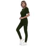 YEZEX Scrubs for Women Set, Medical Scrubs Top & Pants, Women's Jogger Scrub Set w/ 10 Pockets(Army Green)