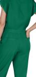Eadflie Scrub Jumpsuit for Women - Stand-Up Collar One Piece Scrubs, 7 Pockets Comfortable Scrubs Set for Nurses & Doctors- [Hunter Green/S]