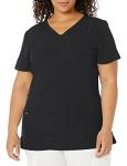 HeartSoul Women's Pitter-Pat V-Neck Scrubs Shirt, Black, X-Large