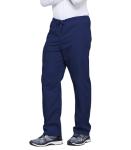 Cherokee Unisex Scrub Set for Men & Women, V-Neck Top & Drawstring Cargo Pant, Easy Care & Fade Resistant – CK00044C, XL, Navy