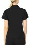Reinwaete Womens Scrub Tops - Four-Way Stretch, 4 Pockets, Holds Stethos & Pens, Tuck-in Fit, Polished Clinic Look Black