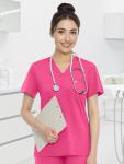Eadflie Medical Scrubs Set for Women - Classic V-Neck Top & Jogger Pants with Stretch Nursing Uniform Scrub Suit