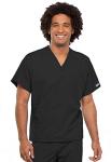 Cherokee Unisex Scrub Set for Men & Women, V-Neck Top & Drawstring Cargo Pant, Easy Care & Fade Resistant – CK00044C, L, Black