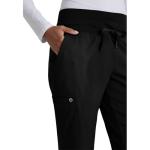 BARCO One Stride Classic Fit Scrub Pant for Women – Black, 5-Pocket Mid-Rise Pants w/ 360 Spandex Stretch, Moisture Wicking, Anti-Static and Quick-Shed –XS, Regular Fit