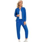 Scrub Jackets for Woman, Zip Front Nurse Jacket, 4-Way Stretch Fabric with Four Pockets (Galaxy Blue, Medium)