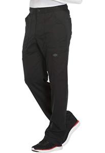 Dickies Dynamix Men Scrubs Pant Zip Fly Cargo DK110T, L Tall, Black