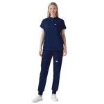Eipnare Scrubs for Women Set - Nurse Uniform Jogger Suit Stretch Top & Pants with 11 Pockets for Nurse Esthetician Workwear
