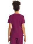 ScrubStar Womens Sweetheart V-Neck Scrub Top Soft Stretch Nursing Uniform with 3 Pockets Womens Medical Scrubs for Women, M, Wine