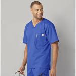 Ripstop & Sub-Scrubs Men's Utility Scrub Top Royal