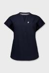 Fabletics Women's Evolve 3-Pocket Scrub Top with an Oversized Fit - MotionTech, 4-Way Stretch, Wrinkle-Resist, Anti-Shrink, XL, Navy