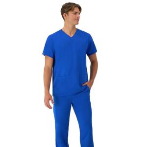 Hanes Men's Scrubs Healthcare Top, Moisture-Wicking Stretch Scrub Shirts for Men, Odor Control