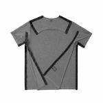 Post Shoulder Surgery Shirts for Men Full Snap Open Tear Away Short Sleeve T Shirts Easy Chemo Port Access Tee Rotator Cuff Surgery Recovery Shirt(LG XL)