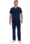 Dickies EDS Essentials Men Scrubs Top Tuckable V-Neck DK635, S, Navy