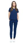 Unisex 4-Way Stretch Jogger Scrub Set - Navy