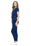 Unisex 4-Way Stretch Jogger Scrub Set - Navy