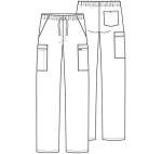 Cherokee Men's Originals Cargo Scrubs Pant, Black, Medium