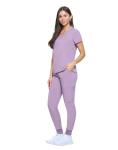 Lavender Women's Cool Stretch Jogger Scrub Set