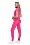 Women's Cool Stretch Yoga Jogger Scrub Set - Hot Pink