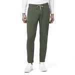WonderWink Mens Renew Men's Jogger Medical Scrubs Pants, Olive, Small Short US