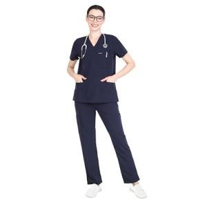 Unisex Navy Medical Scrub Set – 7 & 10 Pockets