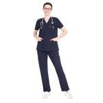 Unisex Navy Medical Scrub Set – 7 & 10 Pockets